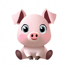 Naklejka premium The cuteness of little piglets