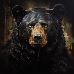 portrait of a black bear