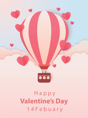 Obraz premium Happy Valentine Day, background, Banner, template