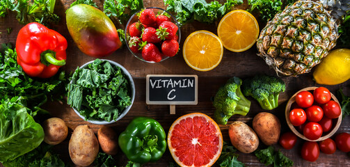 Food products rich in vitamin C or ascorbic acid