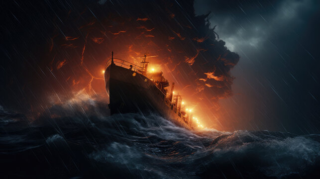 Nautical Nightmare: Raging Sea Tempest