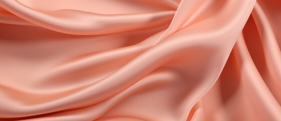 Fototapeta premium satin fabric texture in pastel peach color.. 