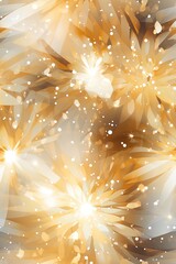 Abstract geometric luminous sparkling wallpaper background with gold, black and white touches. Great as luxury product advertisement banner or celebration postcard.