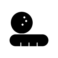 golf measure glyph icon