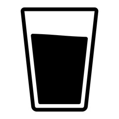 water glass glyph icon