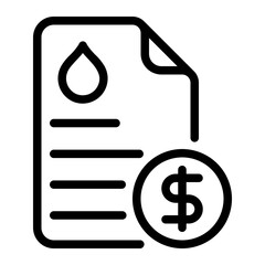 water bill line icon