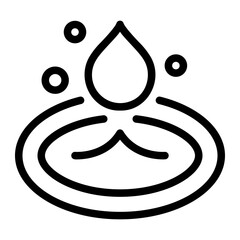 water drop line icon