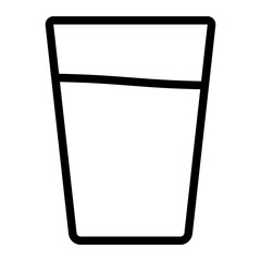 water glass line icon