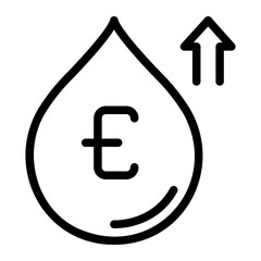 water price line icon