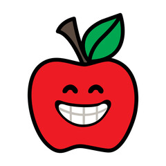 Smiley red apples are great for classroom decorations or general promotions.