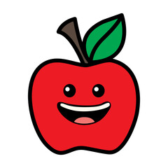 Smiley red apples are great for classroom decorations or general promotions.