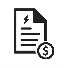 Fotobehang Electricity bill icon. Energy price icon © creativeicon