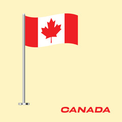 Fototapeta na wymiar Flag Of Canada, Canada flag vector illustration, National flag of Canada, Canada flag. table flag of Canada .