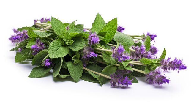 Isolated catnip plant. Generative AI