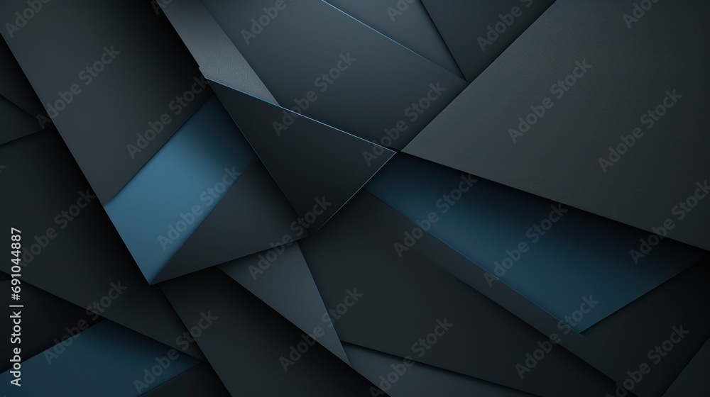 Poster black dark gray blue white abstract background. geometric pattern shape. line triangle polygon angle
