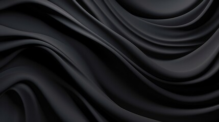 Obraz premium Beautiful symmetrical waving black cloth background, ultra realistic, 8k