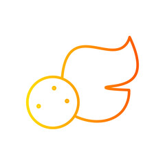 golf ball fire gradient icon