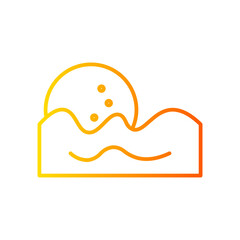 golf ball water gradient icon