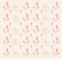 Seamless floral pattern, seamless floral leaf textile pattern design vector