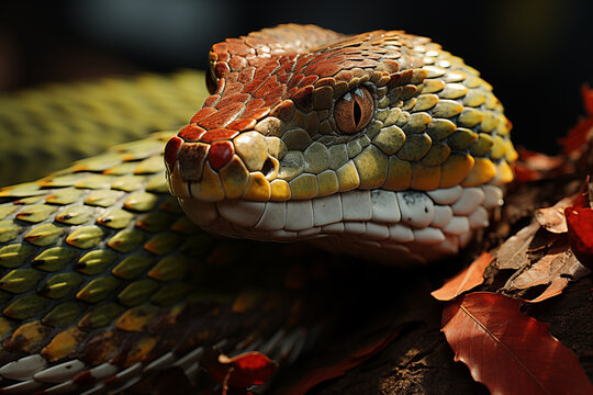 Snake Portrait in the forest