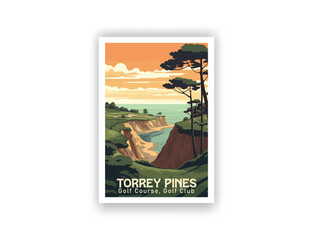 Torrey Pines Golf Course - Vintage Travel Poster