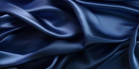 Fototapeta premium navy blue silk fabric texture luxurious background 3d Rendering, 4k Ultra hd