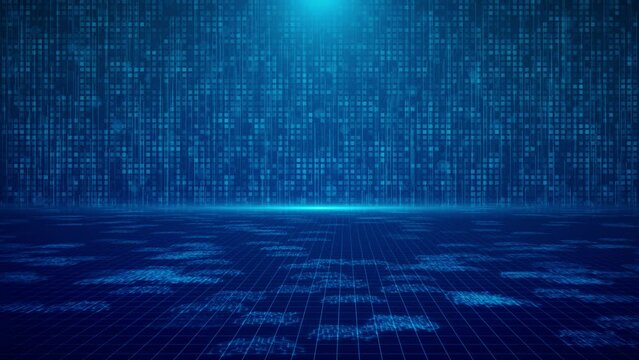 Business corporate abstract particles digital technology presentation background. tech hi-tech future sci-fi video material, dotted line particle technology video, technology digital line particle.
