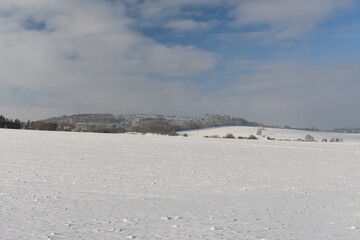 Nature photography in winter in Hesse Werra Meißner Kreis