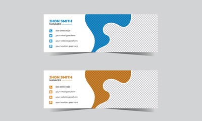 Free vector email signature design and professional business cover design template