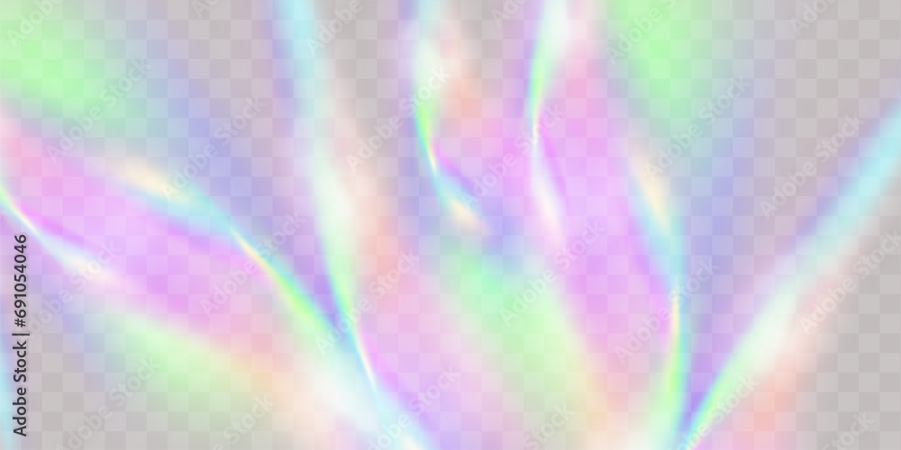 Wall mural a set of colourful vector lens, crystal rainbow light and flare transparent effects.overlay for back