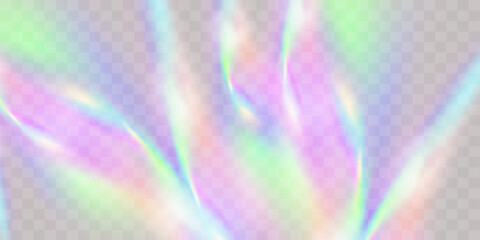 A set of colourful vector lens, crystal rainbow  light  and  flare transparent effects.Overlay for backgrounds.Triangular prism  - obrazy, fototapety, plakaty