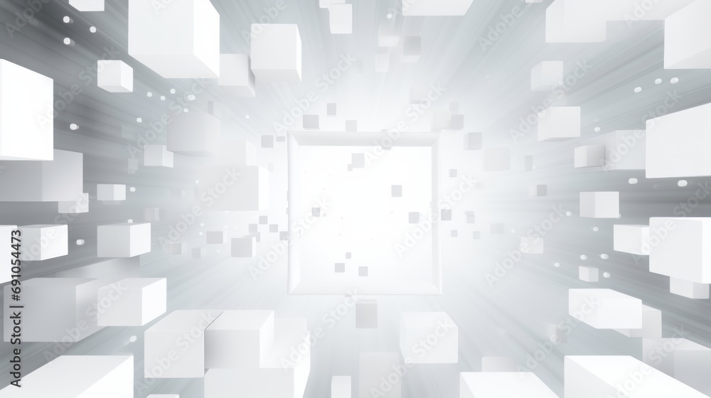 Aufkleber contemporary abstract square design with halftone pattern - futuristic concept background