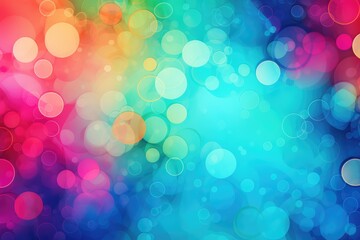 A rainbow bokeh abstract background with a queer or LGBT theme for Pride, LGBT History month or coming out day, Find a Rainbow Day - obrazy, fototapety, plakaty