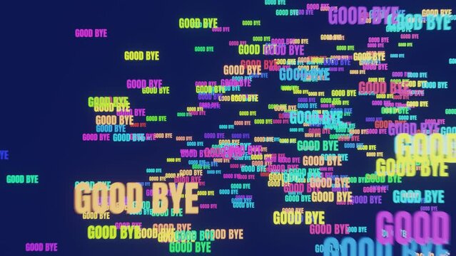 Good bye text animation