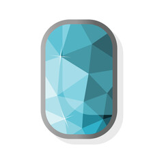 Coloured shining diamonds. Stone gems. Jewels . Diamond icon. Gemstone symbol.