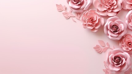 Background design for elegant poster with rose flower decoration,