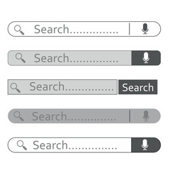 Set www search bar icons. Vector illustration isolated on white background. www search bar icon for web site, app, ui and logo. Concept search and www.