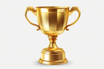 Fototapeta na wymiar Gold trophy cup isolated
