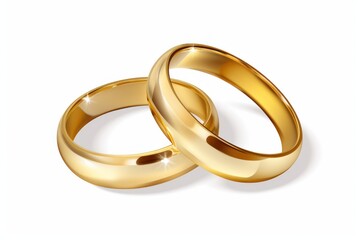 Golden wedding ring isolated
