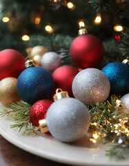 Fototapeta na wymiar Festive Christmas Ornaments