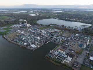 Fototapeta premium Industrial production site of chemical substances.