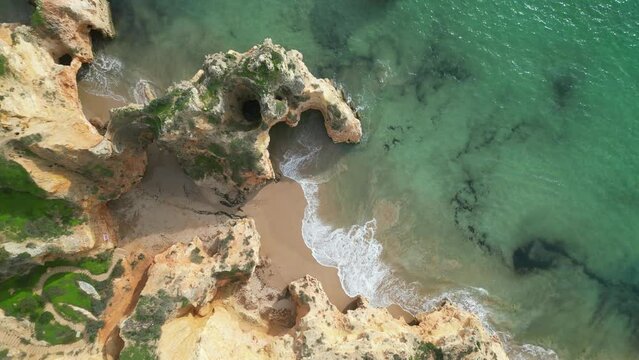 Ocean wave on the beach in Portugal