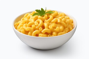 Macaroni and cheese isolated