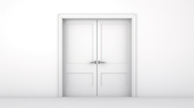 Open door isolated on the white background