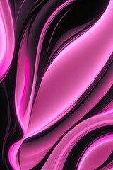 Pink and black waves abstract background, vertical composition