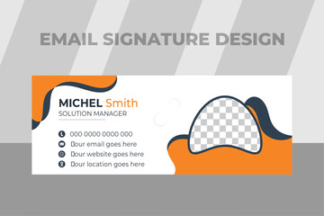 Corporate  email signature design template. unique email signature design template.