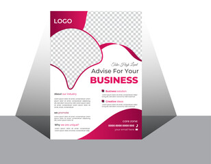unique flyer design template . corporate business flyer design with unique shapes.