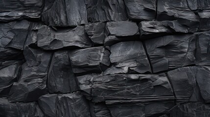 Solid basalt black rock texture, vertical flat, ultra hd, hyper realistic