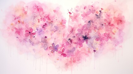 Watercolor heart whispers, delicate strokes sharing love's secret language.
