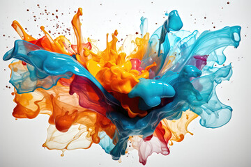 Multicolor paint explosion. 